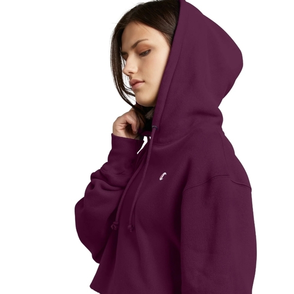 Champion Reverse Weave Cropped Cut Off Hoodie - Picture 3 of 3